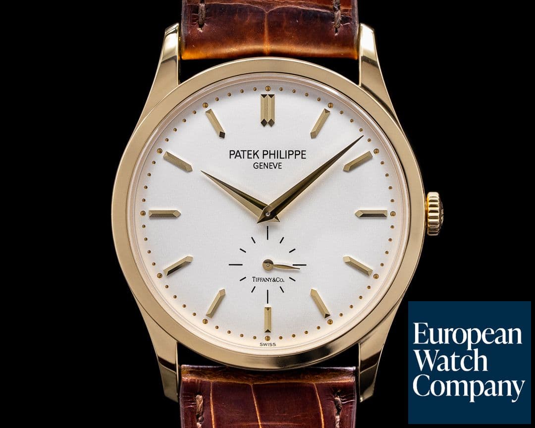 Image of Patek Philippe Calatrava 5196J "TIFFANY & CO" 18K Yellow Gold Manual Wind 