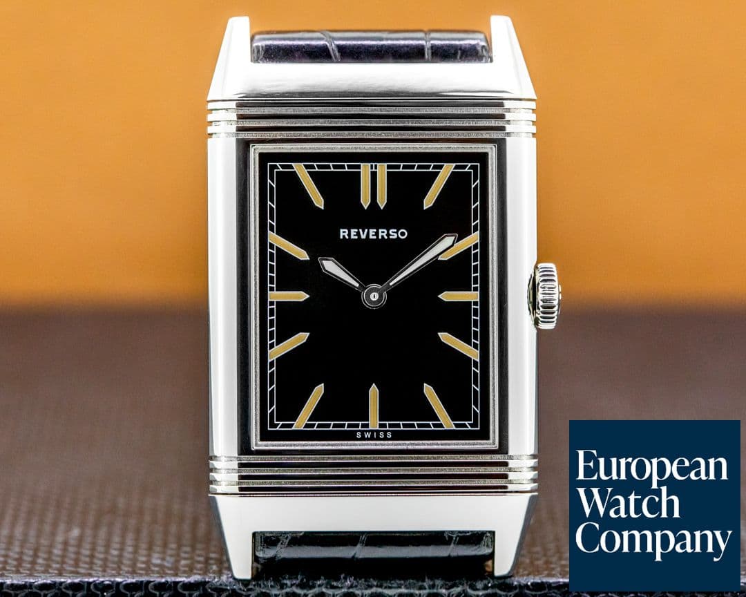 Image of Jaeger LeCoultre Grande Reverso "Tribute to 1931" Ultra Thin SS Black Dial