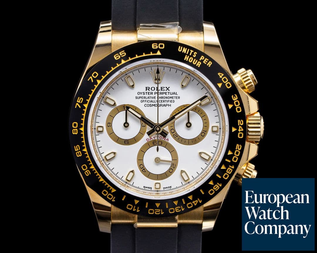 Image of Rolex Daytona 116518LN White Dial 18K Yellow Gold / Rubber 2019