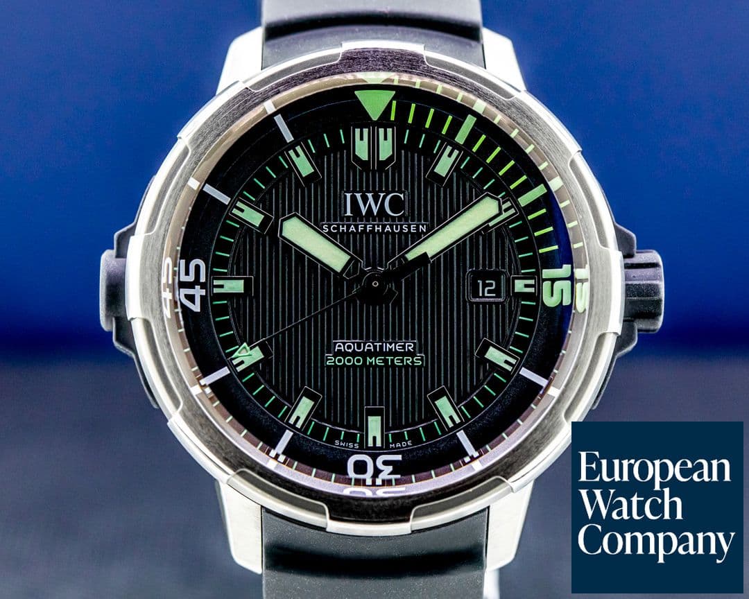 Image of IWC Aquatimer 2000 Automatic Black Dial Titanium / rubber strap