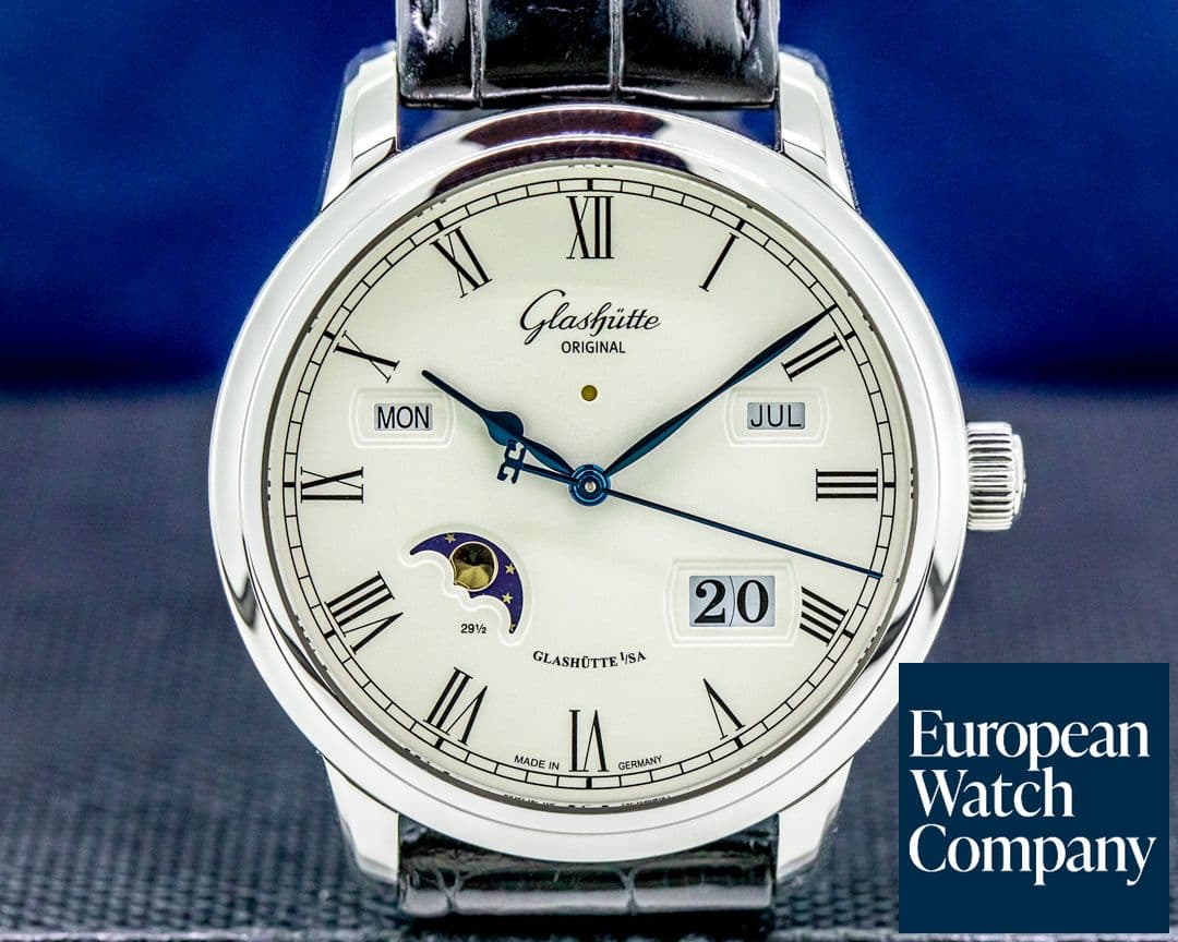 Image of Glashutte Original Senator Perpetual Calendar SS White Dial
