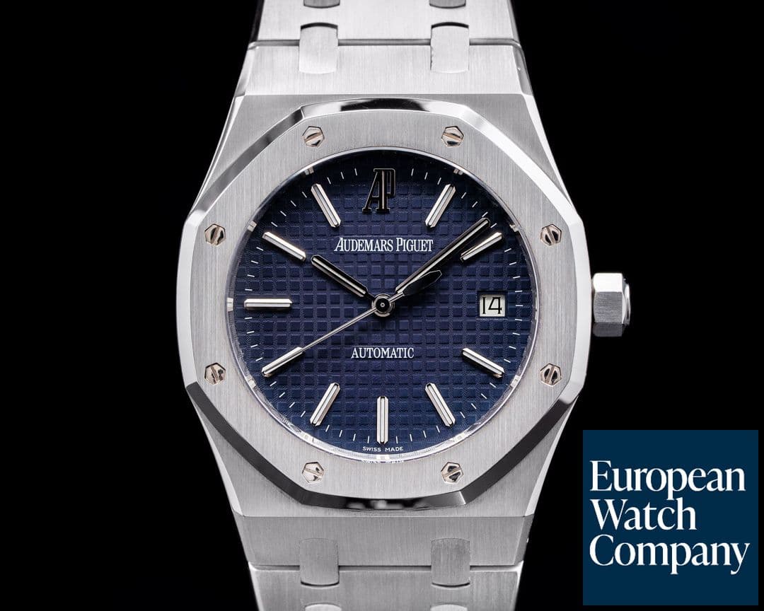 Image of Audemars Piguet Royal Oak BLUE Dial 15300ST SS FULL SET
