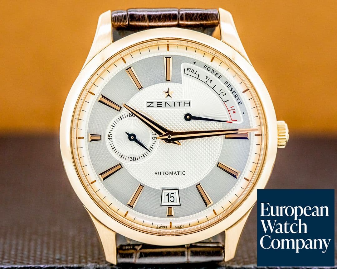 Image of Zenith Class Elite Power Reserve 18K Rose Gold / Tang Buckle UNWORN