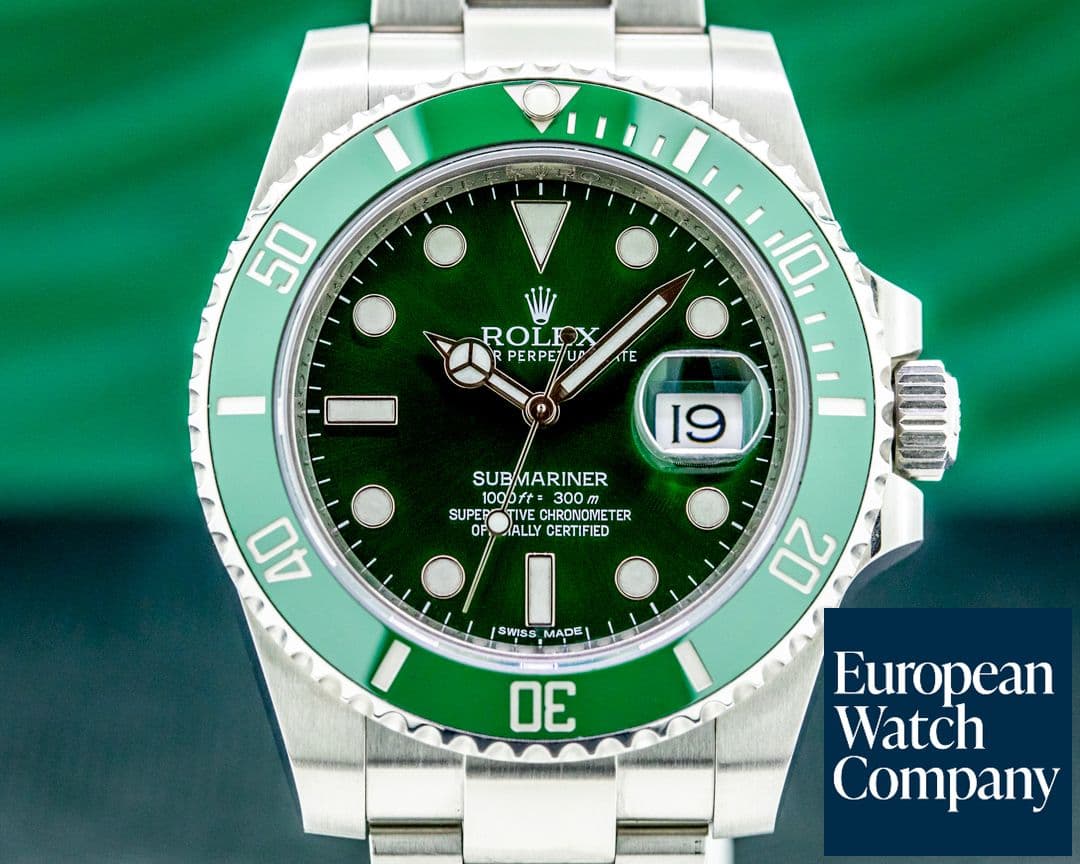 Image of Rolex Submariner 116610LV "HULK" Green Ceramic Bezel Green Dial SS 