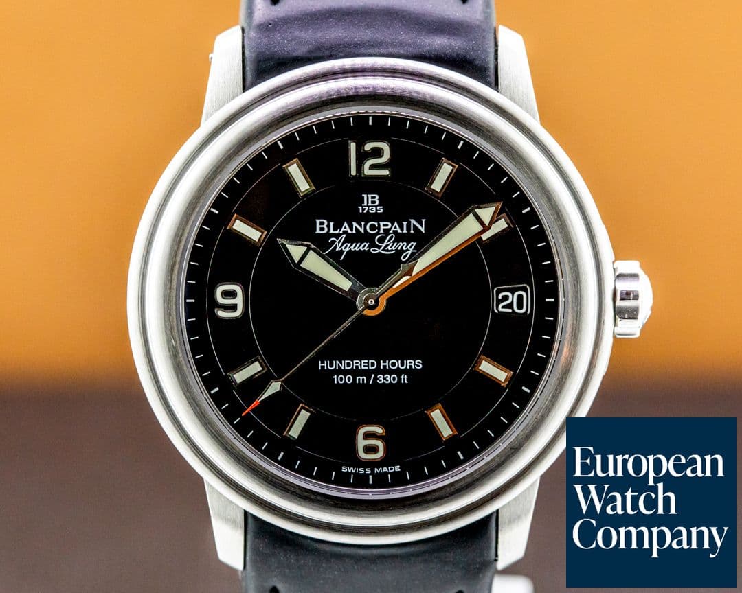 Image of Blancpain Leman Aqualung Ultra Slim Automatic SS / Strap