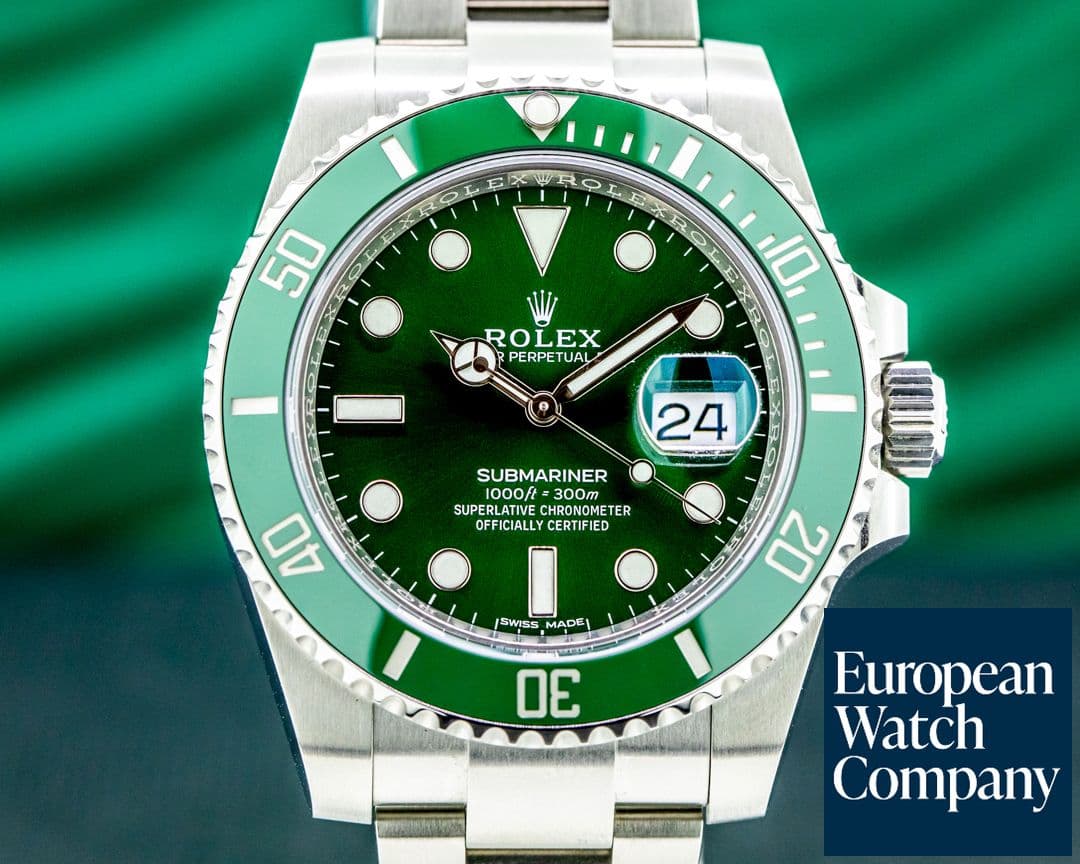 Image of Rolex Submariner 116610LV "HULK" Green Ceramic Bezel Green Dial SS UNWORN