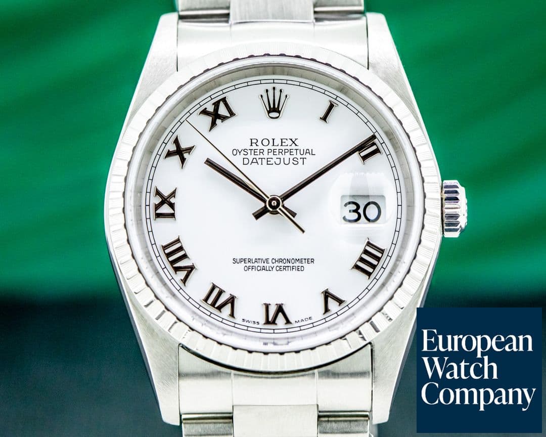 Image of Rolex Datejust White Dial Roman Numerals SS Oyster