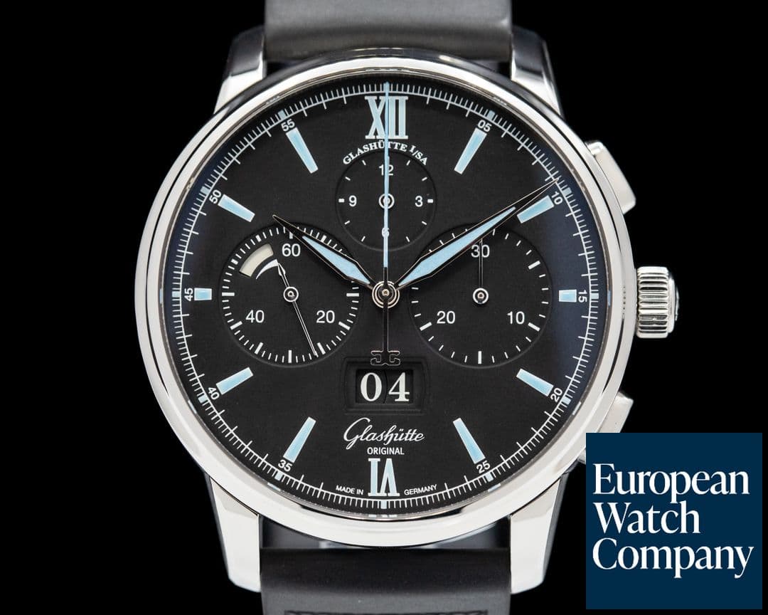 Image of Glashutte Original Senator Chronograph Panorama Date / Black Dial 
