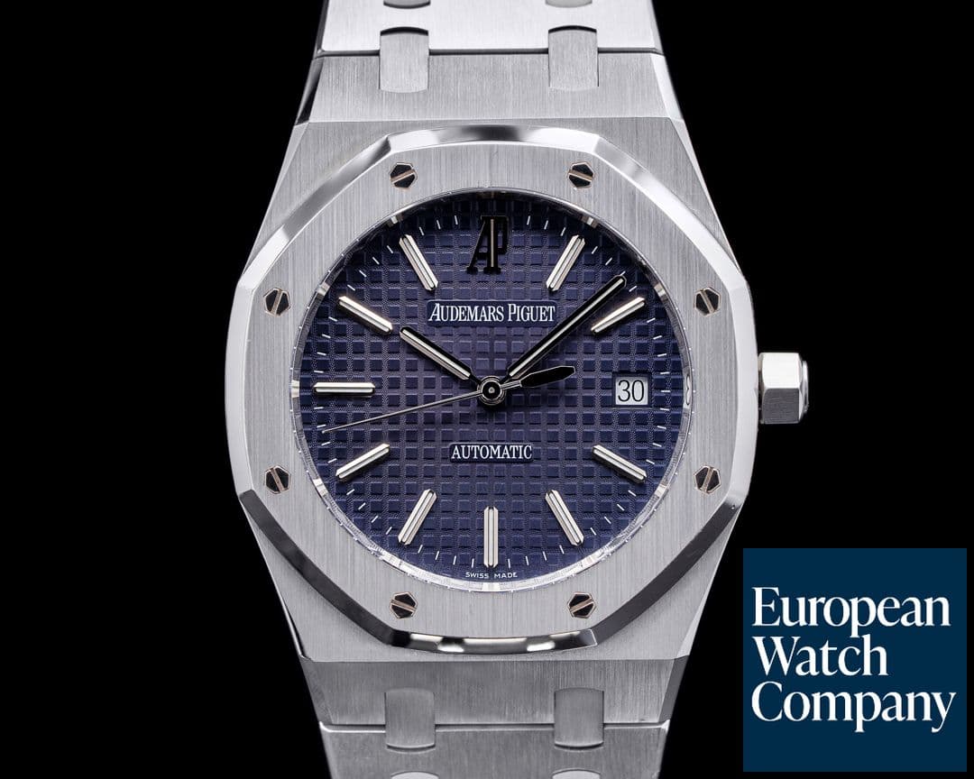 Image of Audemars Piguet Royal Oak BLUE Dial 15300ST SS FULL SET