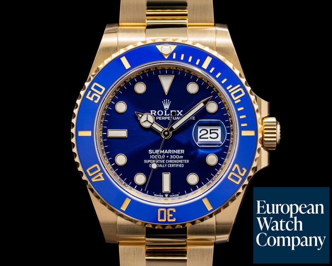 Image of Rolex Submariner 126618 18K Yellow Gold Blue Dial UNWORN 2021