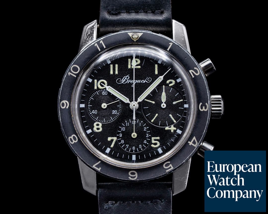 Image of Breguet Vintage Type 20 Civilian c. 1971 Three Register Chronograph NICE