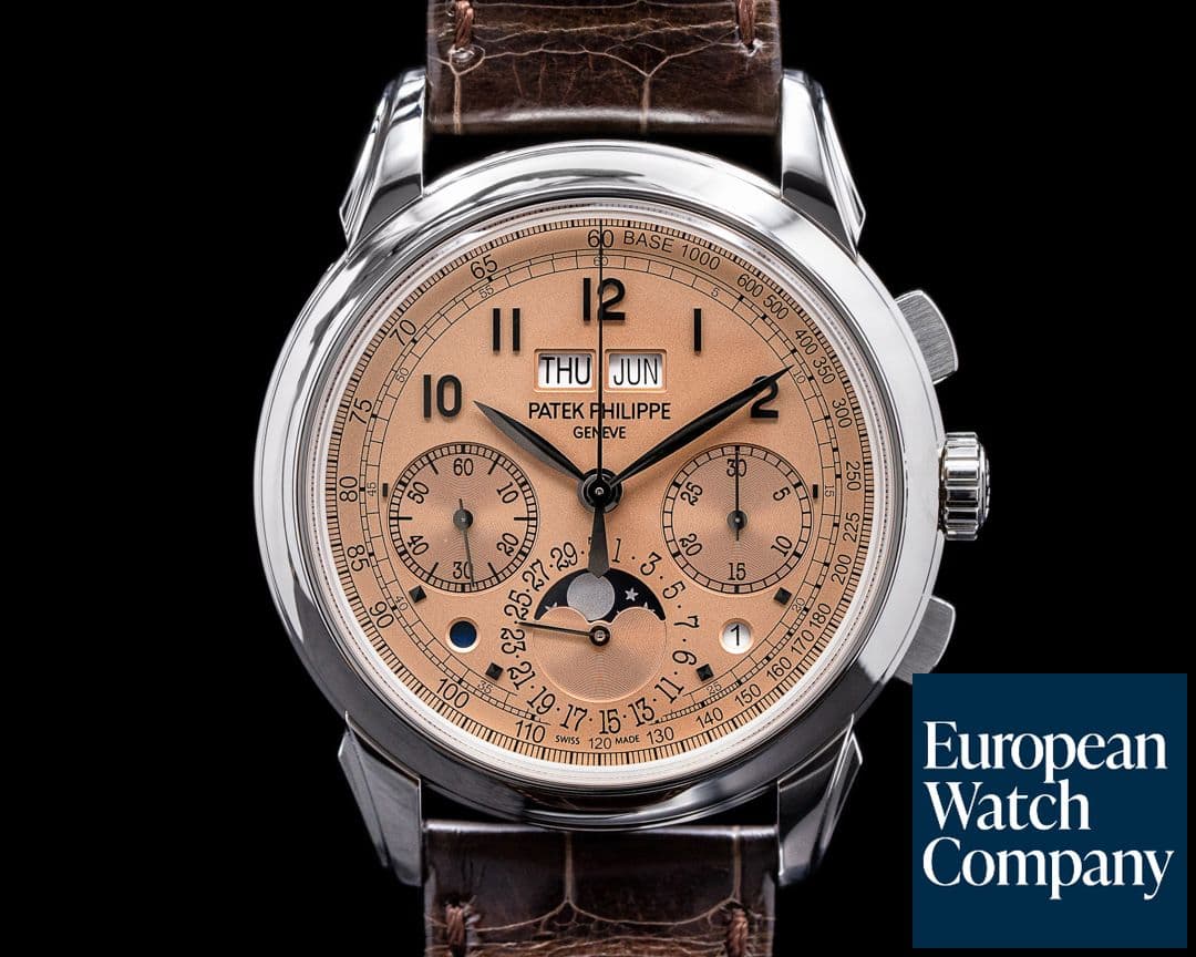 Image of Patek Philippe 5270P Perpetual Calendar Chronograph Platinum Salmon Dial UNWORN