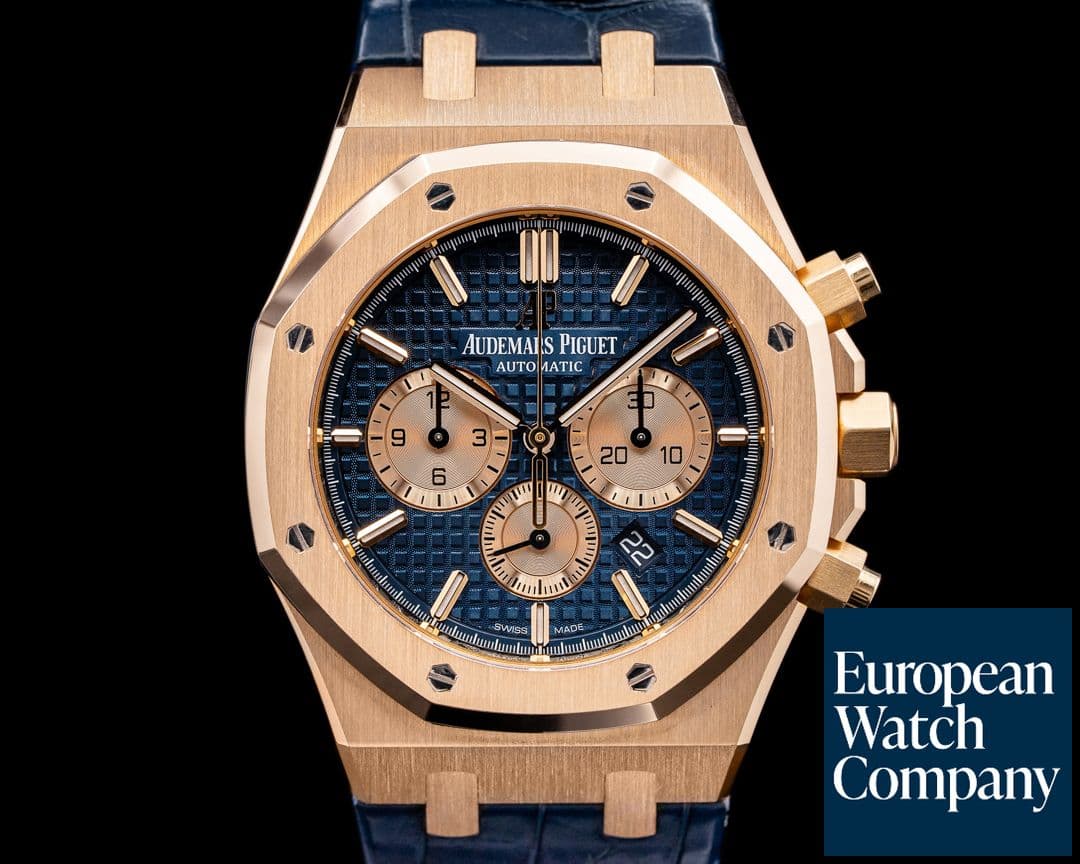 Image of Audemars Piguet Royal Oak Chronograph 26331OR Blue Dial RG 41MM 
