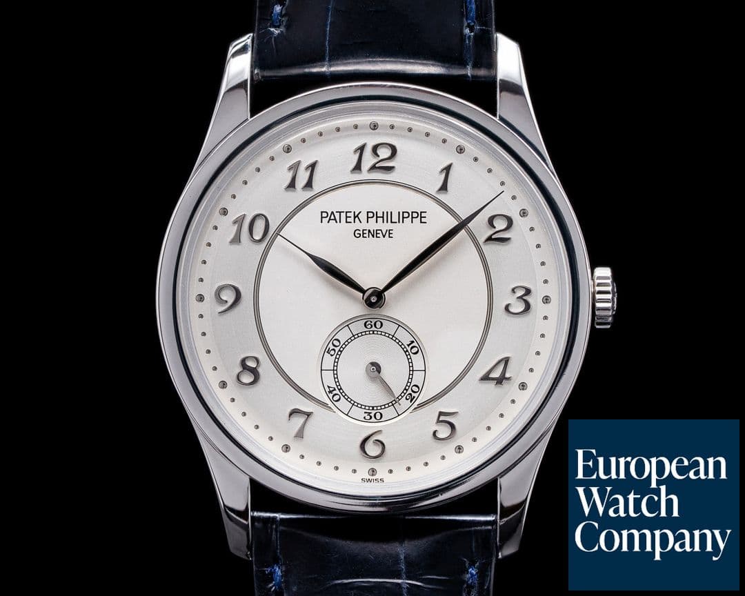 Image of Patek Philippe Calatrava Platinum Silver Dial Arabic Numerals 