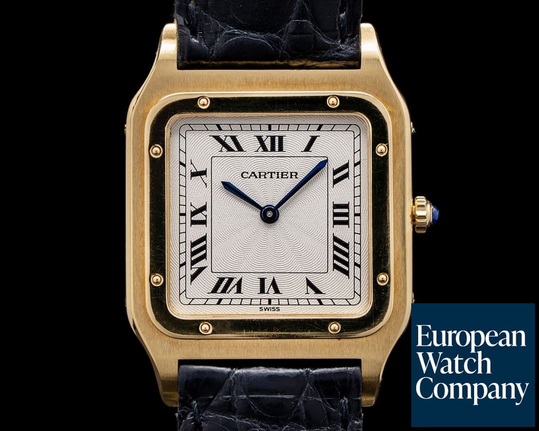 Image of Cartier 1575 Santos Dumont Extra-Plate 18k Yellow Gold Manual 