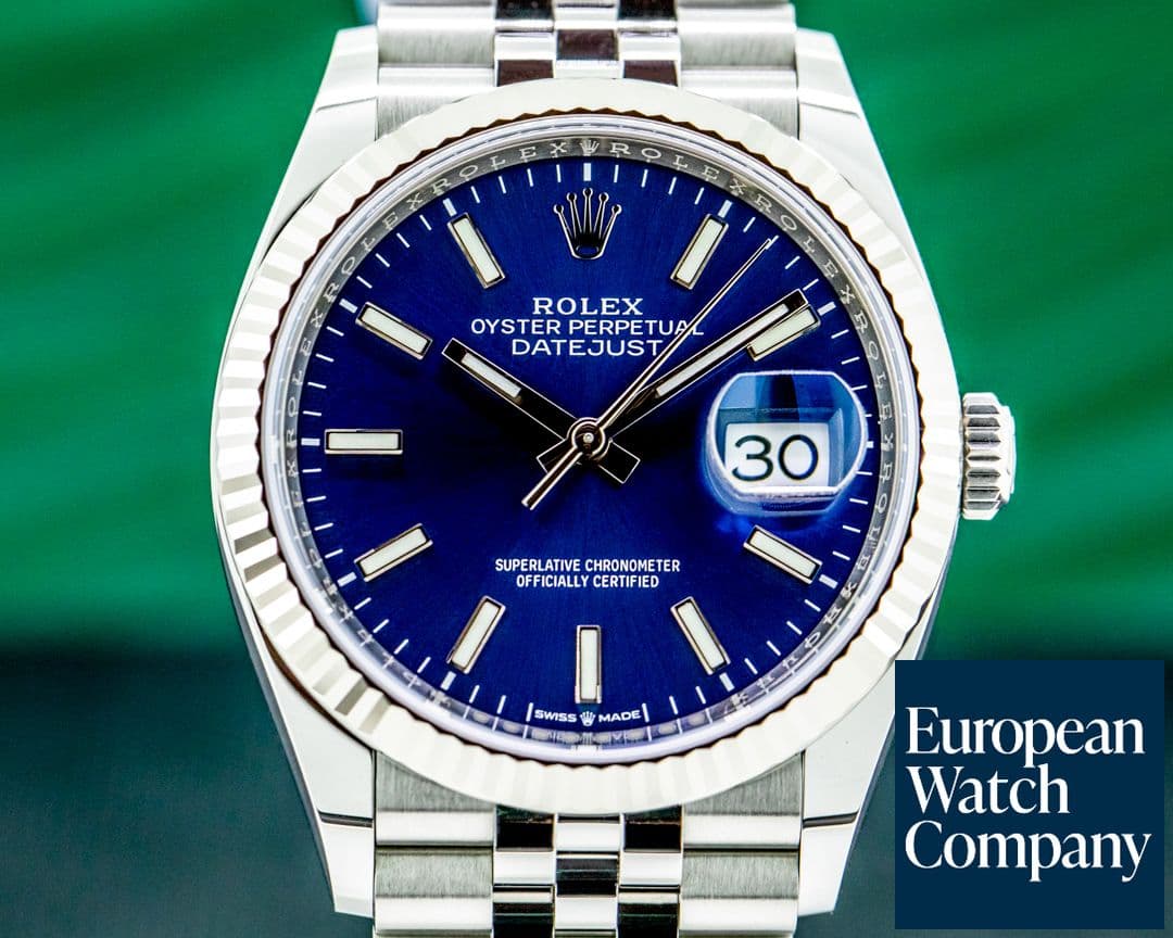 Image of Rolex Datejust Blue Stick Dial / Jubilee Bracelet UNWORN