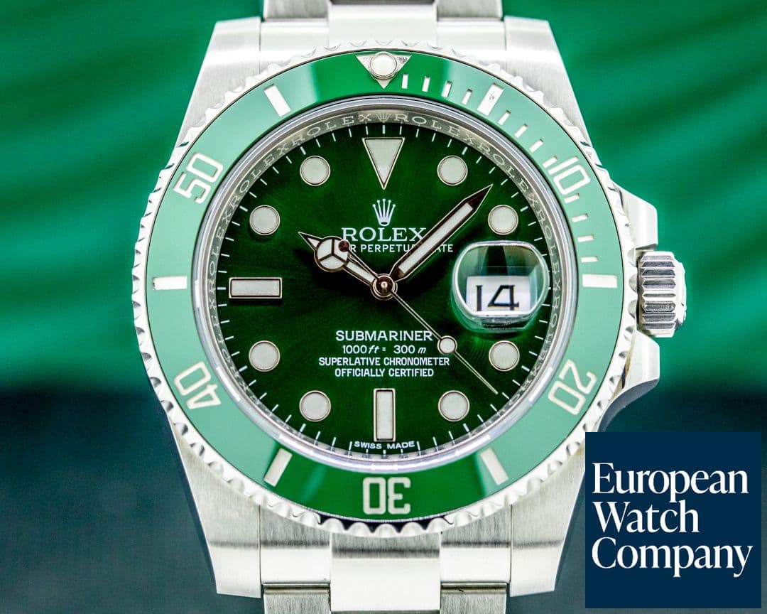 Image of Rolex Submariner 116610LV "HULK" Green Ceramic Bezel Green Dial SS 