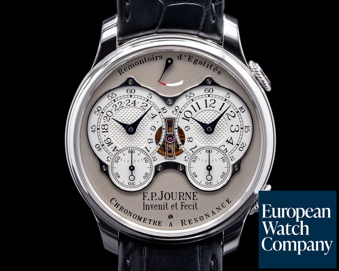 Image of F. P. Journe Chronometre Resonance Platinum Silver Dial 40MM NEW MODEL UNWORN
