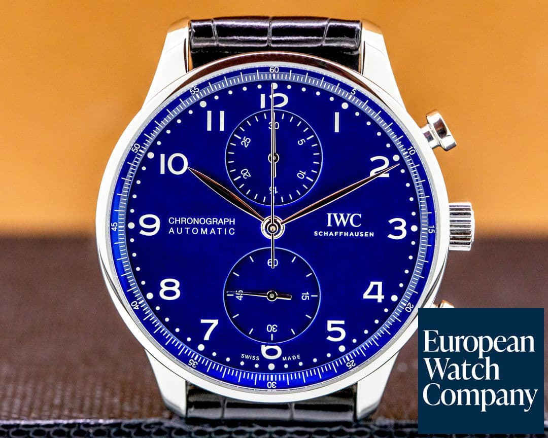 Image of IWC Portugieser Chronograph Blue Dial Edition "150 Years" LIMITED
