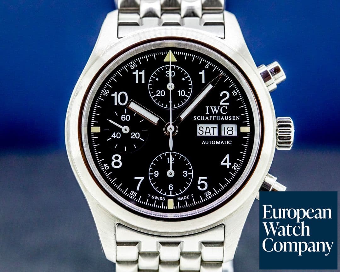 Image of IWC Pilot Chronograph Black Dial SS / SS