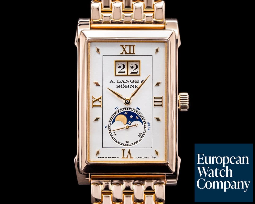 Image of A. Lange and Sohne Cabaret 118.121 Moonphase 18K Rose Gold / Bracelet RARE