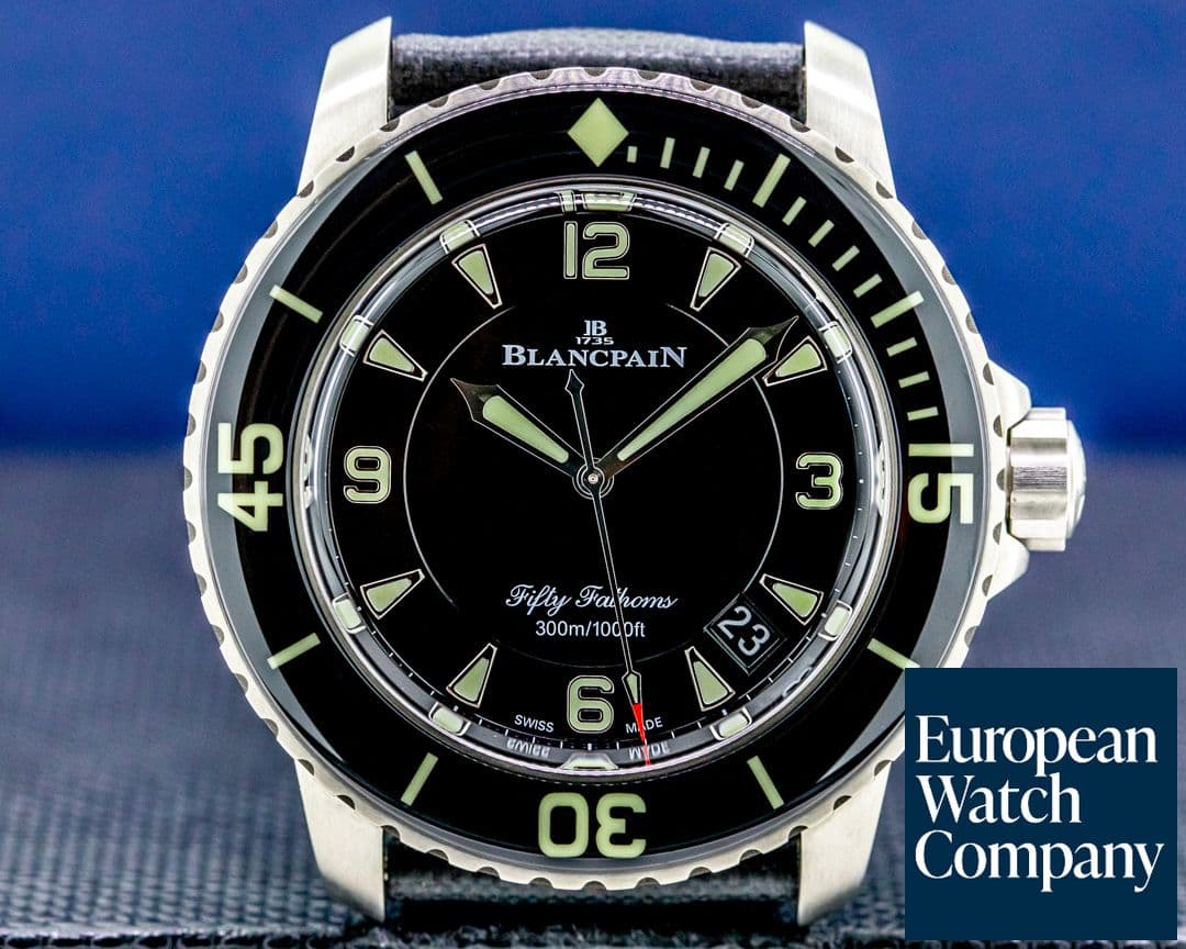 Image of Blancpain Fifty Fathoms / Black Dial Titanium
