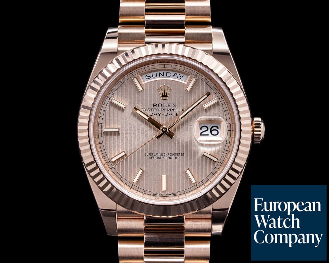 Image of Rolex Day Date 228235 Presidential Everose Gold Silver Dial 40MM 2020