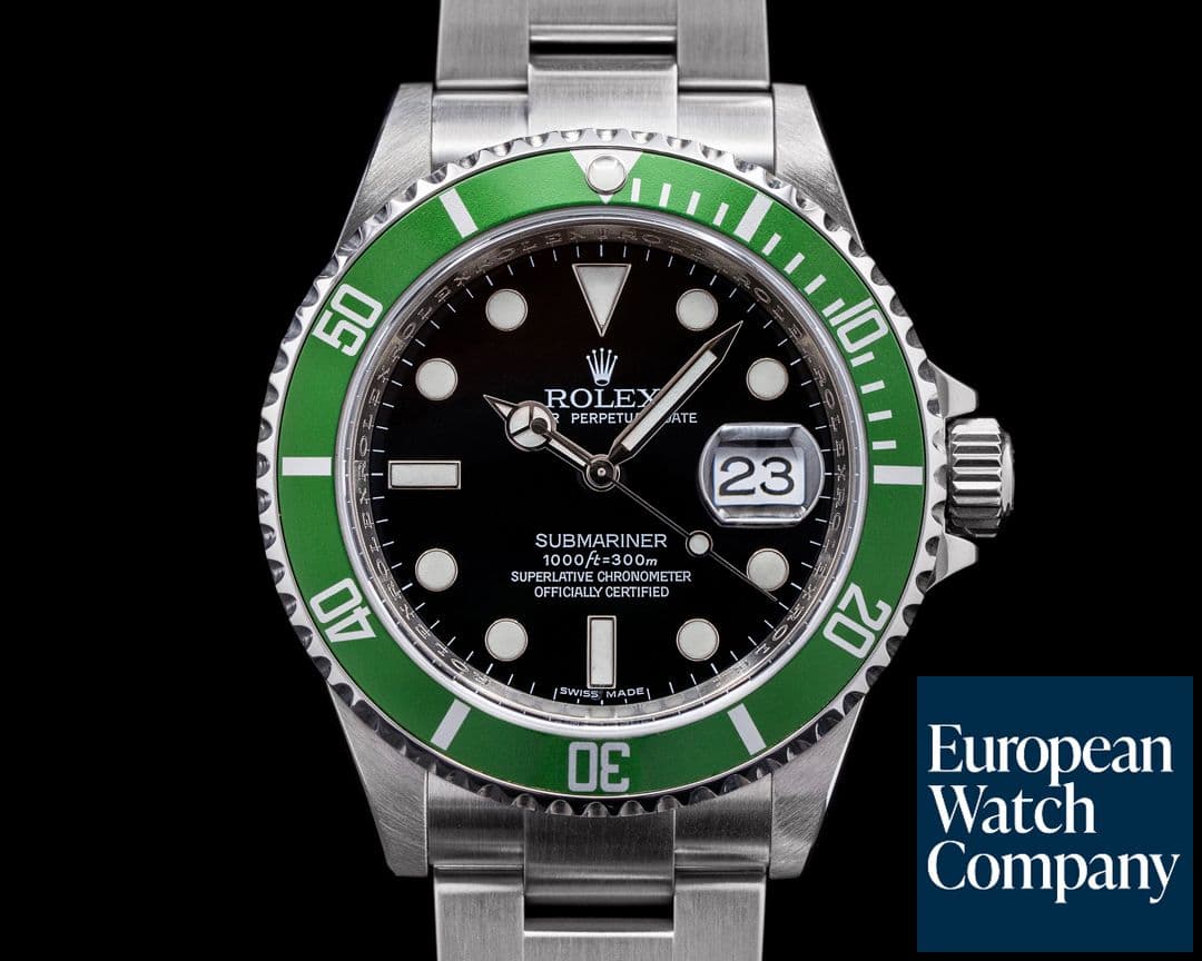 Image of Rolex Submariner 50th Anniversary "Kermit" SS Green Bezel FULL SET NICE