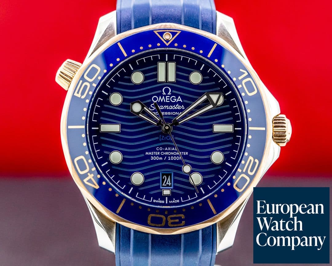 Image of Omega Seamaster Diver 300M Steel and Rose Gold Co-Axial Master Chronometer