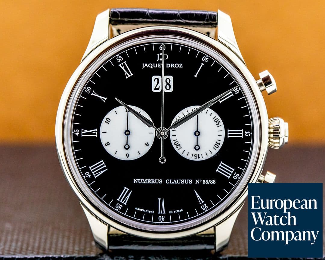 Image of Jaquet Droz Chrono Grande Date
White Gold
Black Dial