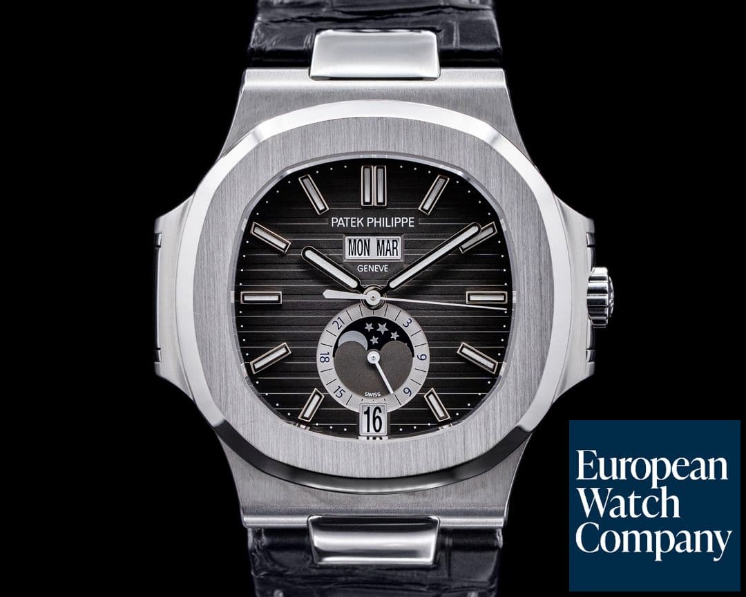 Image of Patek Philippe Nautilus Annual Calendar 5726 Moon SS Grey Dial FULL SET