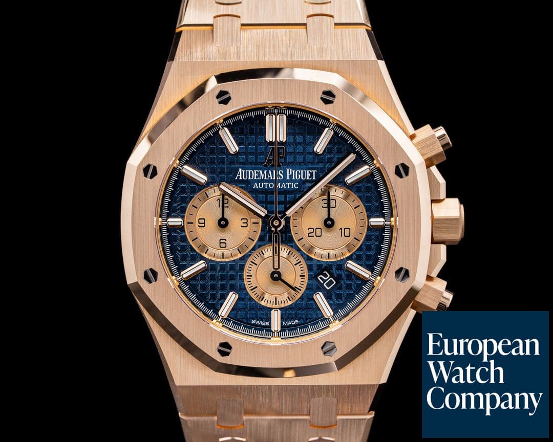 Image of Audemars Piguet Royal Oak 26331OR Chronograph 26331OR Blue Dial RG 41MM 