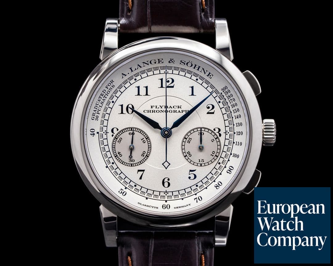 Image of A. Lange and Sohne 1815 Flyback Chronograph 401.026 Silver Dial 18K White Gold FIRST SERIES