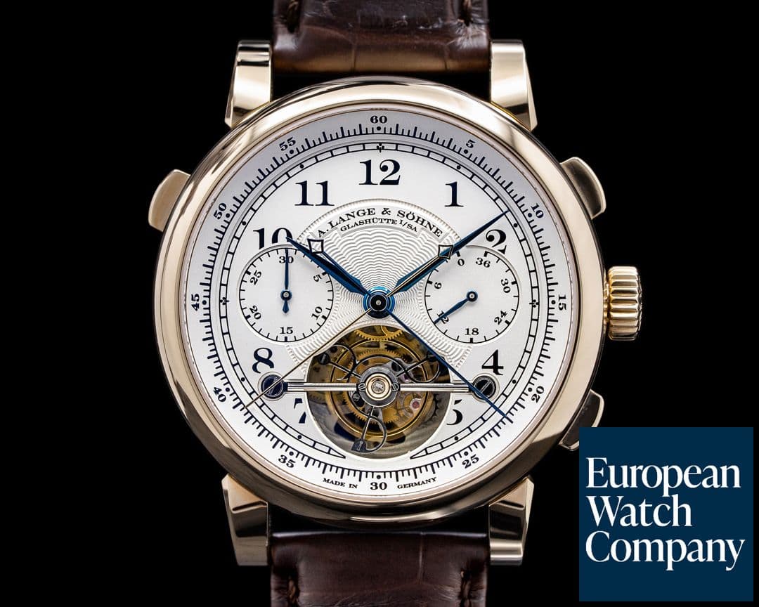 Image of A. Lange and Sohne Tourbograph "Pour Le Merite" "F.A. Lange Homage 165th Anniversary" HONEY