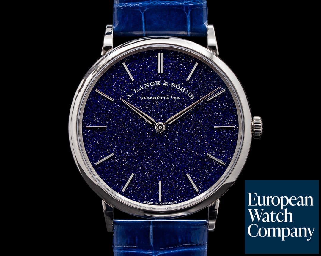 Image of A. Lange and Sohne Saxonia 205.086 Thin Manual Wind Blue Gold-Flux Dial