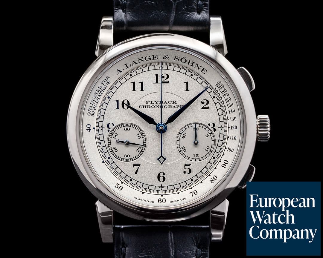 Image of A. Lange and Sohne 1815 Flyback Chronograph 401.026 Silver Dial 18K White Gold 