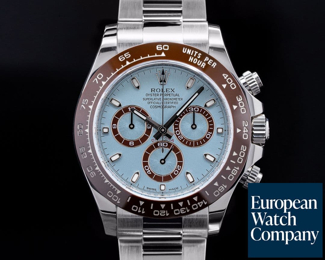 Image of Rolex Daytona 116506 Platinum Glacier Blue / Brown Ceramic 
