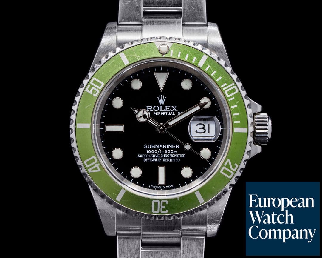 Image of Rolex Submariner 50th Anniversary "Kermit" SS Green Bezel FULL SET ORIGINAL 
