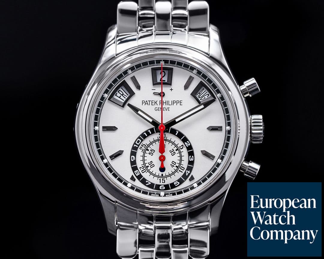 Image of Patek Philippe Annual Calendar 5960/1A Chronograph SS White Dial 