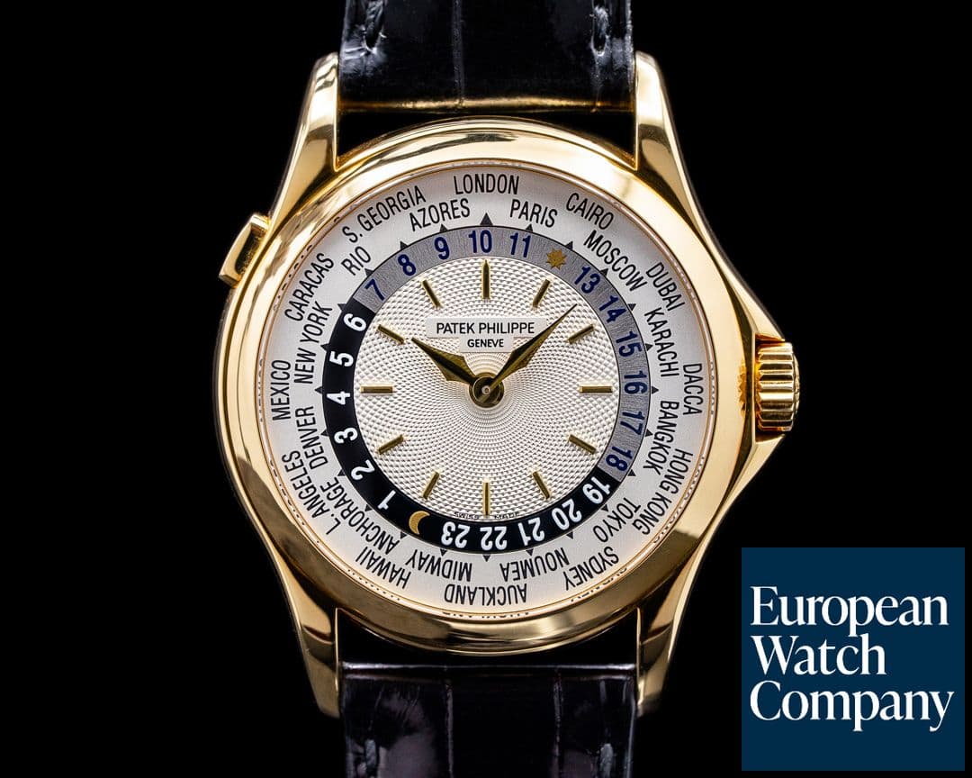 Image of Patek Philippe World Time 5110J 18K Yellow Gold FULL SET PATINA 