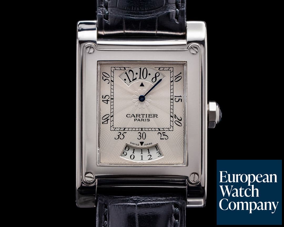 Image of Cartier Tank a Vis Wandering Hour Privee Collection 18K White Gold W1529451