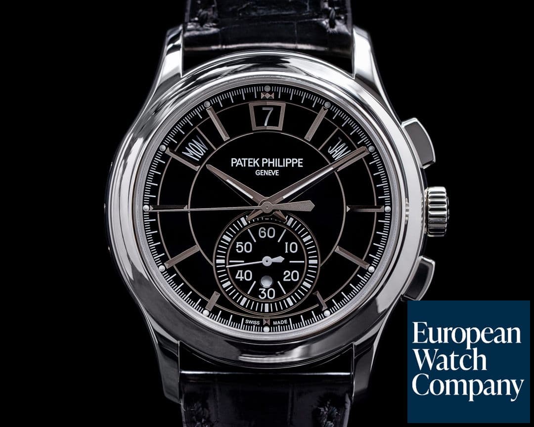 Image of Patek Philippe Chronograph Annual 5905P Calendar Platinum / Black Dial 
