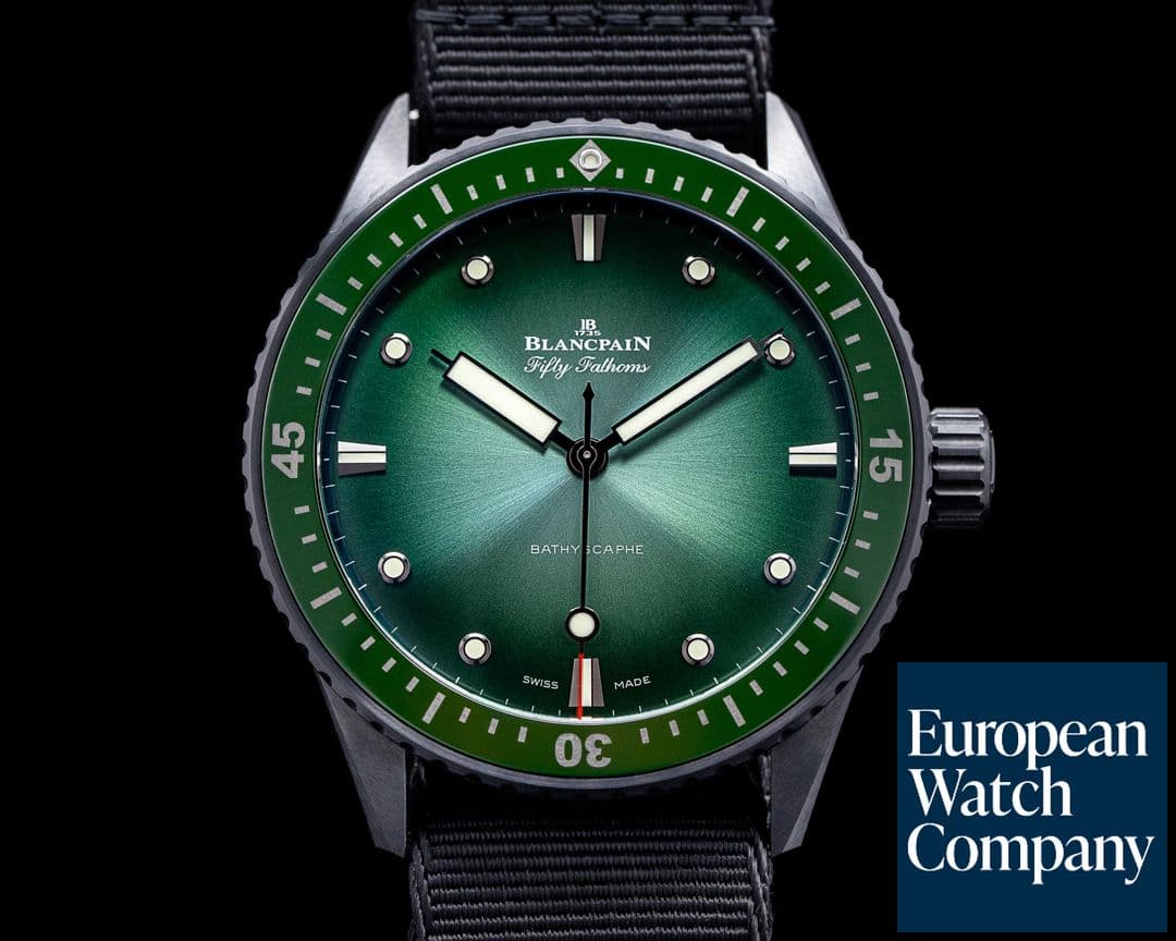 Image of Blancpain Fifty Fathoms Bathyscaphe Mokarran Tropical Green Dial Limited 2020