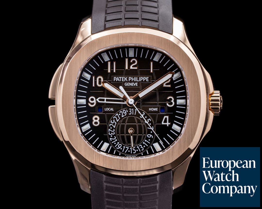 Image of Patek Philippe Aquanaut 5164R Travel Time Rose Gold / Rubber UNWORN 2020