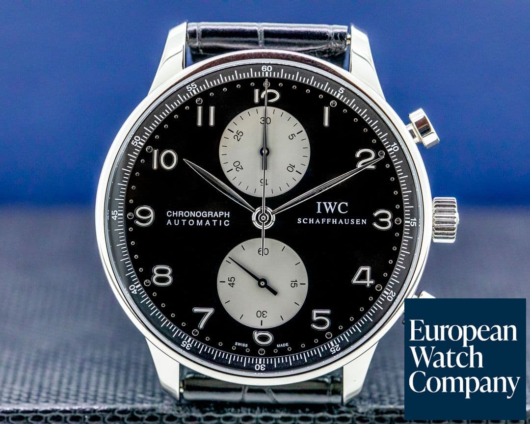 Image of IWC Portugieser Chronograph Black Panda Dial / SS