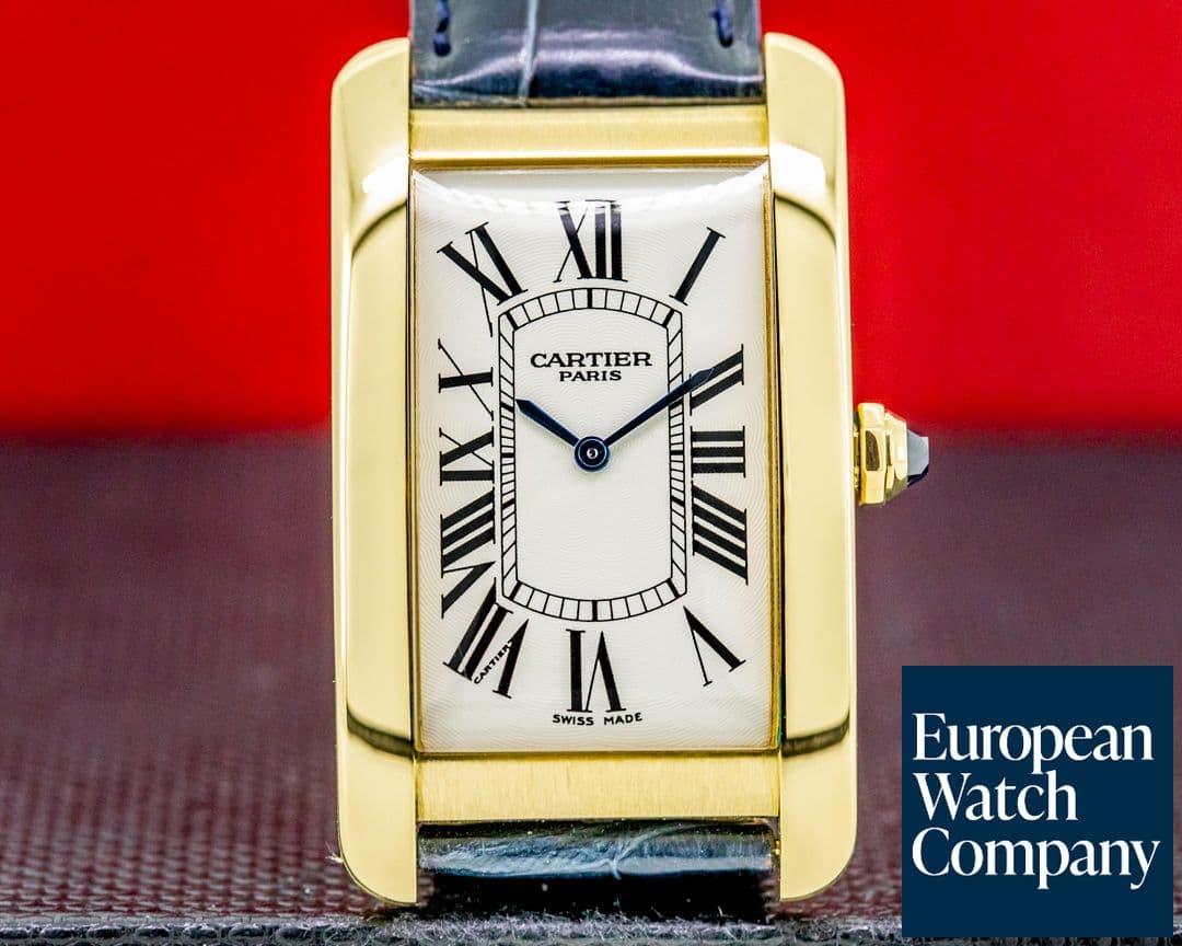 Image of Cartier Tank Americaine 1735 Collection Privee 18K Yellow Gold