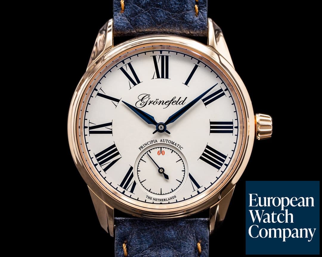 Image of Gronefeld 1941 Principia Automatic 18k Rose Gold / Enamel Dial