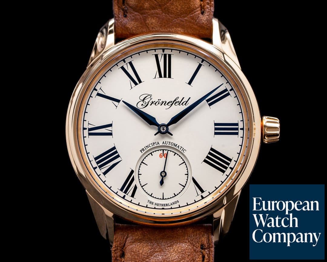 Image of Gronefeld 1941 Principia Automatic 18k Rose Gold / Enamel Dial