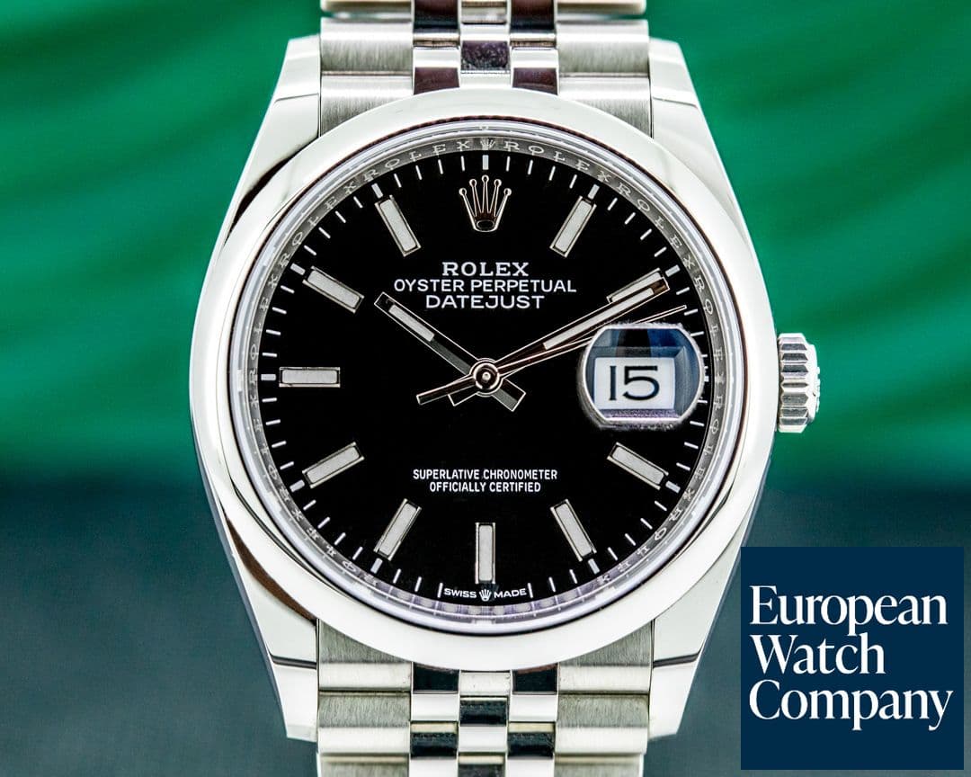 Image of Rolex Datejust 126200 Black Stick Dial / Jubilee Bracelet 2021