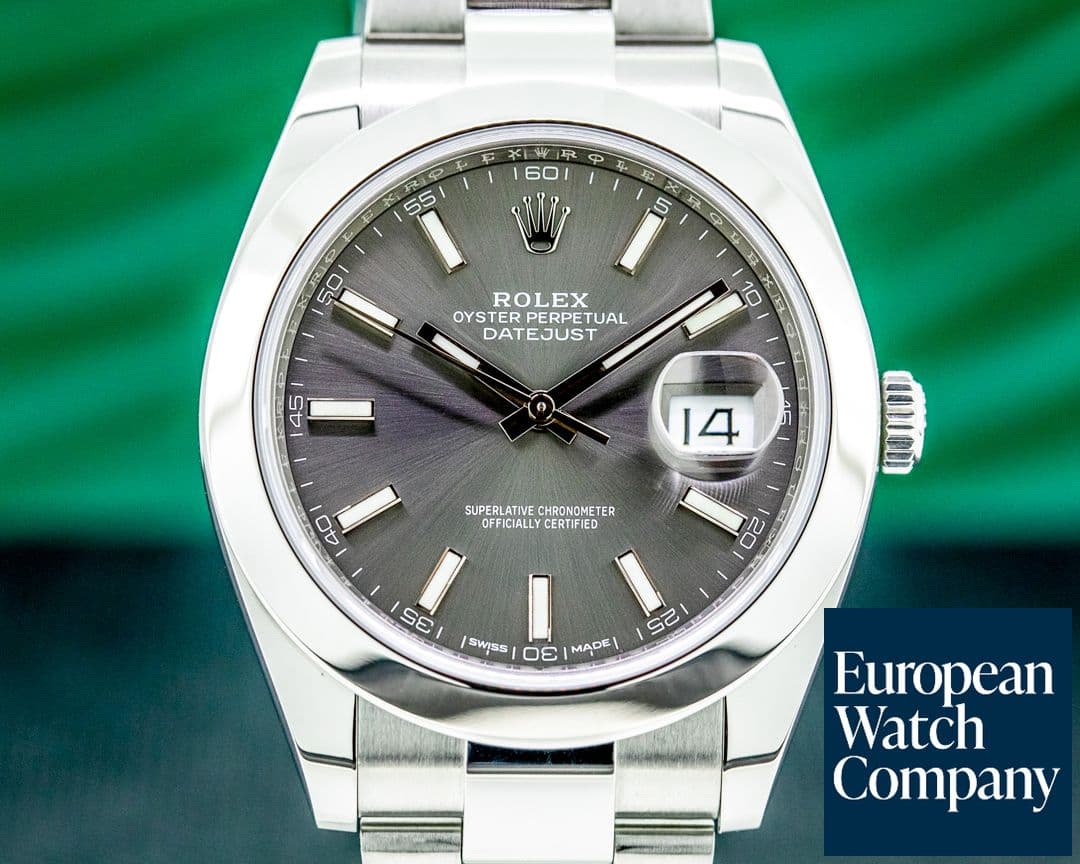 Image of Rolex Datejust 41 126300 Rhodium Stick Dial SS 2018